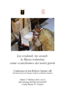Conferenza di don Roberto Spataro a Vicenza il 17 febbraio 2018