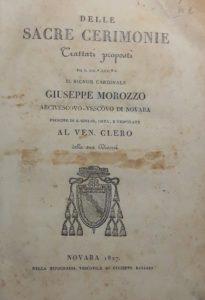 Giuseppe Morozzo, Delle sacre cerimonie, 1827