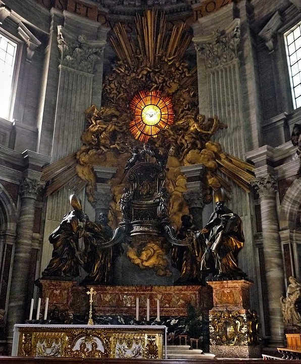 Cattedra di san Pietro del Bernini, l'altare segato
